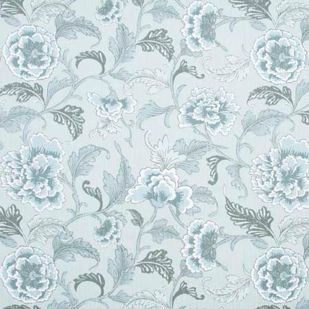 Garden Mews Mist by Carole Fabric Pink Jade 54% Cotton, 46% Polyester China 15,000 Wyzenbeek Double Rubs Horizontal: 27 1/2" and Vertical: 24 1/2" V 54" - Fabric Carolina -
