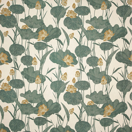 Be Seen Saffron by Carole Fabric Misty Glen 72% Polyester, 20% Rayon, 8% Linen China  27" V, 27 1/4" H 55""  - Fabric Carolina -