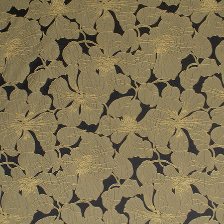 Garden Stroll Black by Carole Designer Fabric Radiance 100% Polyester Turkey 29 1/2" V, 19" H 57" - Swanky Fabrics -