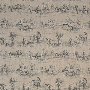 Horse Around Sepia by Carole Fabric