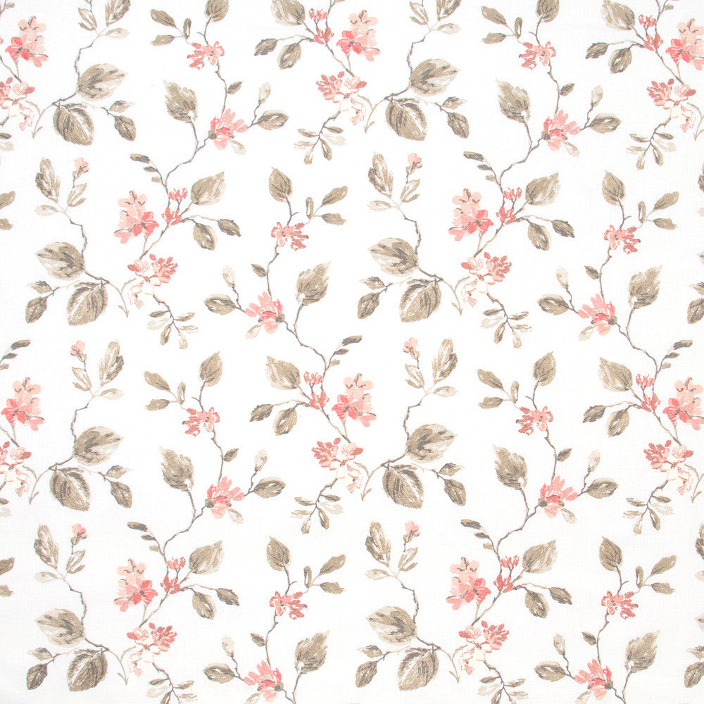 Never Leave Persimmon by Carole Fabric Geranium 52% Polyester, 48% Cotton India N/A Horizontal: 17 and Vertical: 18875 51 - Fabric Carolina -