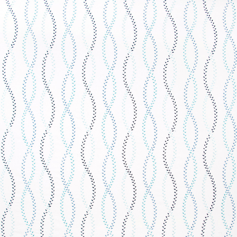 Tiny Leaves Cyan by Carole Fabric Blue Forest 88% Cotton, 12% Viscose India N/A Horizontal: 625 and Vertical: 13 50 - Fabric Carolina -