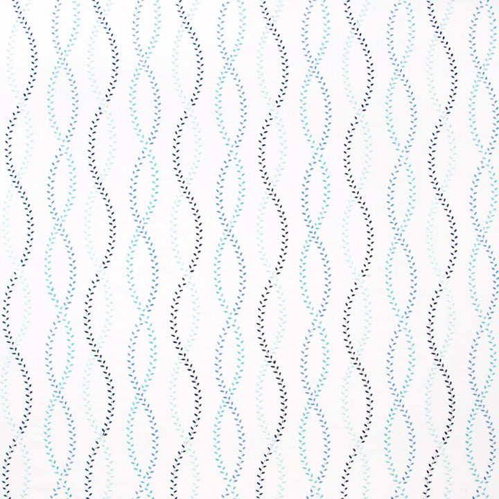 Tiny Leaves Cyan by Carole Fabric Blue Forest 88% Cotton, 12% Viscose India N/A Horizontal: 625 and Vertical: 13 50 - Fabric Carolina -