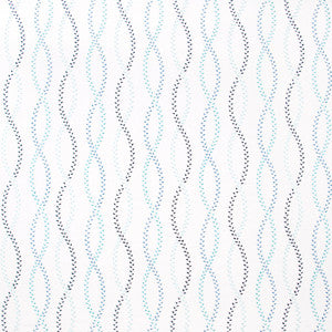 Tiny Leaves Cyan by Carole Fabric