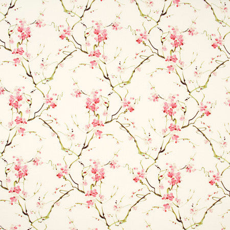 Birdsall Farm Petal Pink by Carole Fabric Geranium 100% Cotton-SSR India Passes 15,000 Double Rubs Wyzenbeek 25 1/4" V, 13 1/2" H 54"  - Fabric Carolina -