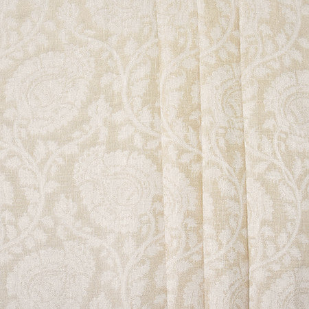 Give In Fawn by Carole Fabric Sheer Luxury 93% Polyester, 7% Cotton-Weighted Hem INDIA  13 1/2" V, 9 7/8" H 116"  - Fabric Carolina -