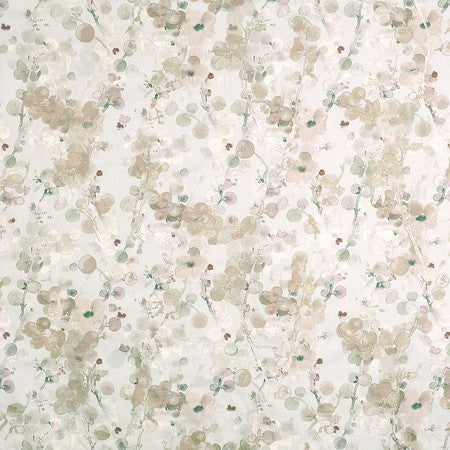 Nickname Willow by Carole Designer Fabric Serene Green Base: 100% Cotton Embr: 100% Rayon 9,000 Wyzenbeek Double Rubs 18 1/2" V, 25" H HD 50" - Swanky Fabrics -