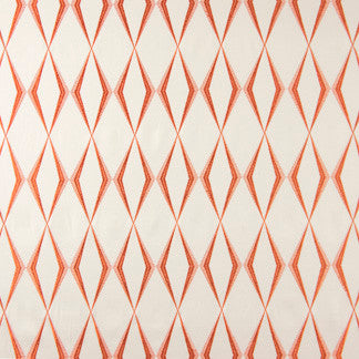 Double Take Tangerine by Carole Fabric Moroccan Sunset 34% Viscose, 28% Poly, 28% Linen, 10% Ra China  6" V, 3" H 54"  - Fabric Carolina -