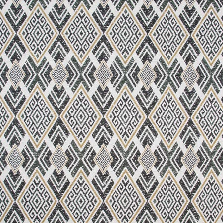 Jericho Titanium by Carole Fabric ONYX & IVORY 100% Cotton India N/A Horizontal: 7 7/8" and Vertical: 15 3/8" V 52" - Fabric Carolina -