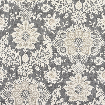 Palmetto Bluff Metal by Carole Fabric Moonstone 100% Cotton-Soil Repellent Usa 50,000 Wyzenbeek Double Rubs 26 1/4" V, 27" H HD 56.5"  - Fabric Carolina -