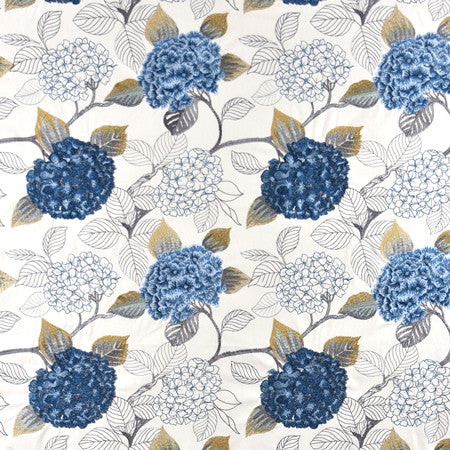 Hydrangea Park Navy by Carole Fabric Muse 70% Cotton, 30% Viscose India N/A </p><p>Repeat: 15 3/4" V, 17" H 50" - Fabric Carolina -