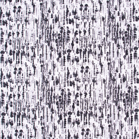 Ink Spots Midnight by Carole Fabric White Smoke 100% Cotton Turkey Passes 27,000 Double Rubs Wyzenbeek 12 1/2" V, 13 1/2" H 54"  - Fabric Carolina -