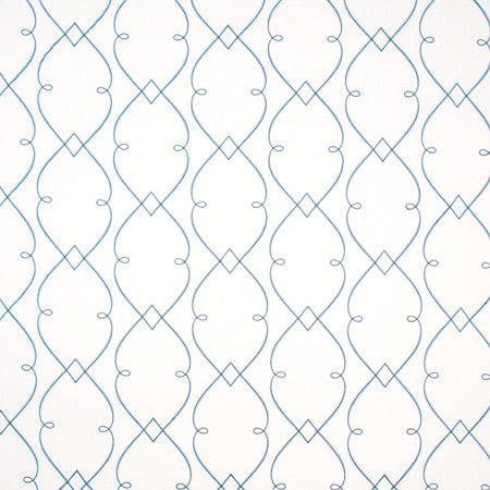 Lemonade Stand Azure by Carole Fabric For The Window 55% Polyester, 28% Cotton, 9% Linen, 8% Viscose India N/A </p><p>Repeat: 9 1/4" V, 12 3/4" H 51" - Fabric Carolina -