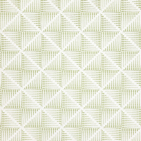 Jagged Edges Celery by Carole Designer Fabric Evergreen Base: 52% Polyester, 48% Cotton, Embr: 100% Spun Polyester India 51,000 WYZENBEEK DOUBLE RUBS 6 1/4" V, 6 1/4" H 52" - Swanky Fabrics -