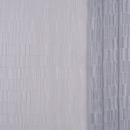 Lined Up Platinum by Carole Designer Fabric Sheer Marvel 100% Polyester CHINA N/A Horizontal: 4 1/8" and Vertical: 8" V 118" - Swanky Fabrics -