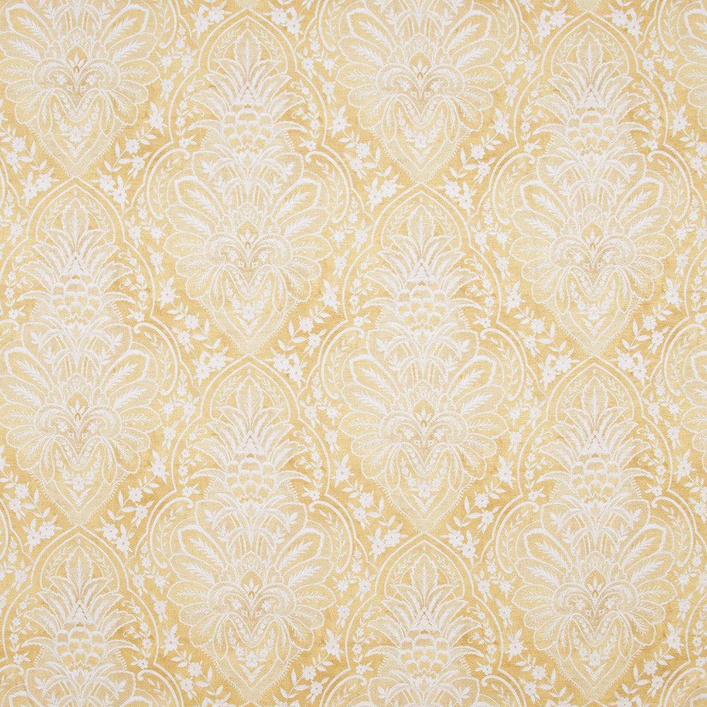 Among Friends Sunshine by Carole Designer Fabric Lemongrass 100% Polyester Spain Passes 18,000 Circular Rubs Martindale Horizontal: 18.125 and Vertical: 25 54 - Swanky Fabrics -