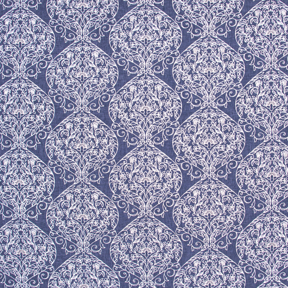 Unexpected Love Denim by Carole Fabric Bluebird 70% Polyester, 30% Cotton India N/A Horizontal: 15.875 and Vertical: 9 51.5 - Fabric Carolina -