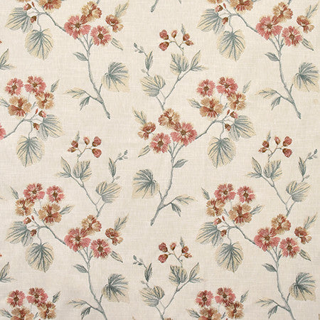 For A Reason Rosewood by Carole Fabric Wallflower Base: 58% Cotton, 42% Polyester. Embr: 100% Rayon INDIA 12,000 Wyzenbeek Double Rubs 18 1/2" V, 16 3/4" H 50"  - Fabric Carolina -