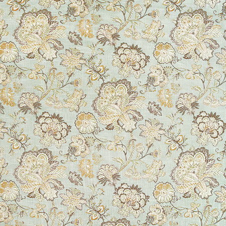Know The Plot Seaglass by Carole Fabric Jade 55% Linen, 45% Viscose-Soil Repellent S Korea  27" V, 27 3/8" H HD 55.5"  - Fabric Carolina -