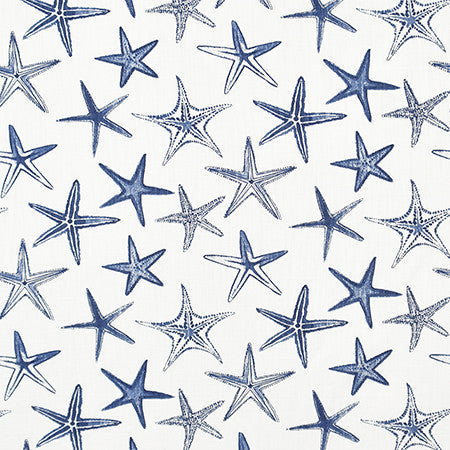 On A Sea Star Vista by Carole Fabric Bluebell 100% Cotton Pakistan  12 1/4" V , 27 1/4" H 54"  - Fabric Carolina -