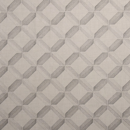 On Many Levels Chrome by Carole Designer Fabric From The Heart 73% Cotton, 27% Polyester India 6 3/8" V, 6 3/4" H 54" - Swanky Fabrics -