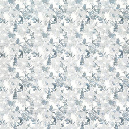 Your World Shy Blue by Carole Fabric Oasis 100% Cotton Pakistan  9" V, 9" H 54"  - Fabric Carolina -