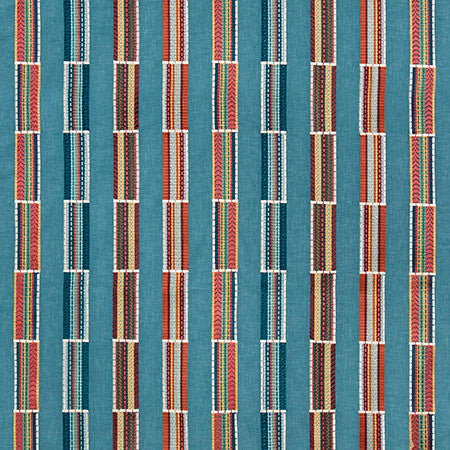 Pack It In Mardi Gras by Carole Designer Fabric Go West Base: 52% Cotton, 48% Polyester Embr: 100% Rayon 12,000 Wyzenbeek Double Rubs 8 3/8" V, 12 3/4" H 51 1/2*" - Swanky Fabrics -