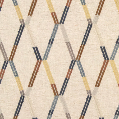 Never Mind Desert by Carole Designer Fabric Making Waves Base: 50% Cotton, 35% Viscose, 15% Linen Embr: 100% Polyester N/A 9 1/4" V, 8 5/8" H 53" - Swanky Fabrics -
