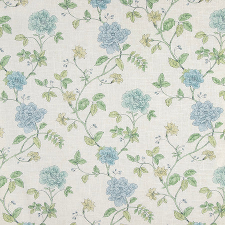 On The Clock Antique by Carole Designer Fabric Serene Green 55% Linen, 45% Rayon-Soil Repellent 12,000 Wyzenbeek Double Rubs 24" V, 13 1/2" H HD 54" - Swanky Fabrics -