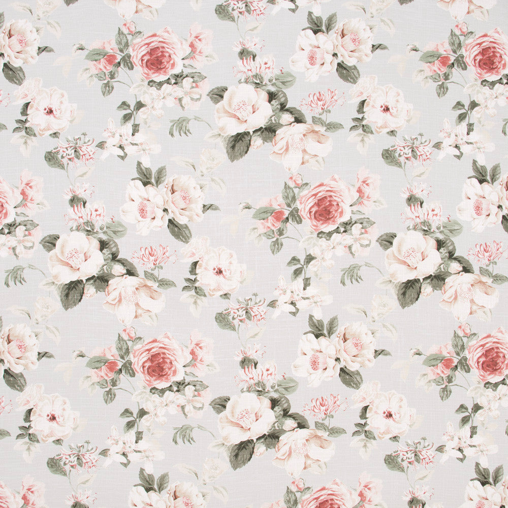 Welcome Summer Peony by Carole Fabric Geranium 55% Linen, 45% Viscose UK Passes 18,000 Circular Rubs Martindale Horizontal: 135 and Vertical: 2525 52375 - Fabric Carolina -