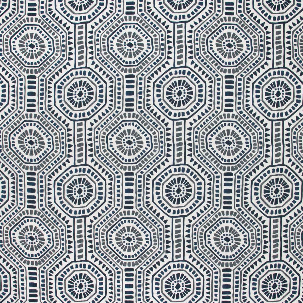 Garden Stone Denim by Carole Fabric French Navy 85% Cotton, 15% Linen USA Passes 60,000 Double Rubs Wyzenbeek Horizontal: 135 and Vertical: 135 56 - Fabric Carolina -