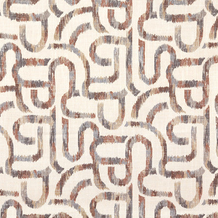 Busy Schedule Paprika by Carole Fabric Sunset Serenade 36% Polyester, 26% Cotton, 22% Viscose, 16% Linen China  27" V, 13" H HD 55""  - Fabric Carolina -