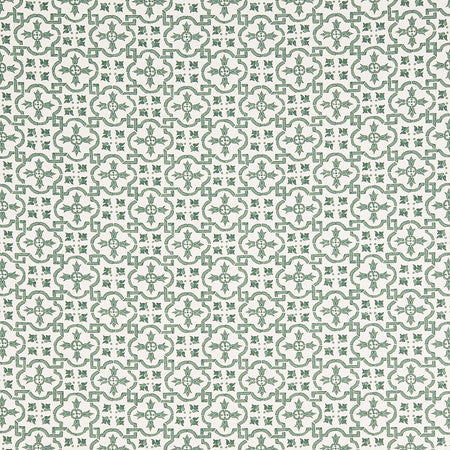 Saint Martin Eucalyptus by Carole Designer Fabric Oasis 100% Cotton USA 4 1/4" V, 2 1/8" H HD 54" - Swanky Fabrics -