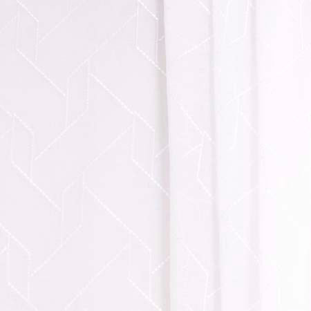 You Started It White by Carole Designer Fabric Sheer Intrigue 100% Polyester China N/A Horizontal: 6 1/2" and Vertical: 7 3/4" V 54" - Swanky Fabrics -
