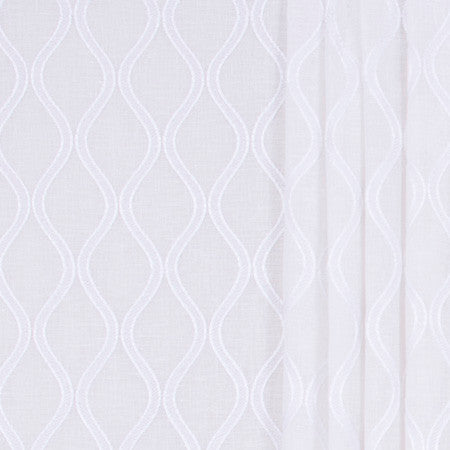 Semicircle Cloud by Carole Designer Fabric Sheer Intrigue 54% Linen, 32% Cotton, 14% Polyester India N/A 4 1/2" V, 3 1/4" H 52" - Swanky Fabrics -