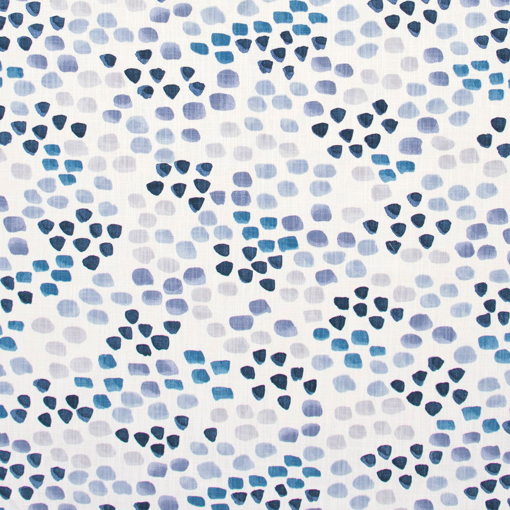 Kicked Stones Indigo by Carole Fabric Bluebird 100% Cotton Printed in USA Passes 12,000 Double Rubs Wyzenbeek Horizontal: 27 and Vertical: 25.25 54 - Fabric Carolina -