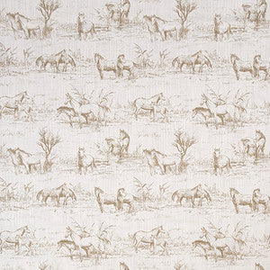 Horse Around Wheat by Carole Fabric