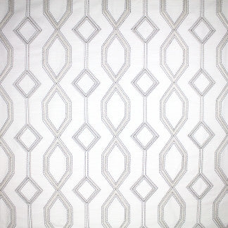 Place Card Platinum by Carole Fabric Frosted Glass 80% Cotton, 10% Viscose 10% Zari India  7 1/2" V, 8 1/2" H 51"  - Fabric Carolina -
