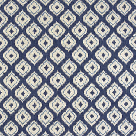 Lit Lanterns Indigo by Carole Fabric Bluebell 59% Cotton, 41% Polyester-Light Latex Backing China 15,000 Wyzenbeek Double Rubs 14 3/8" V, 14" H 54"  - Fabric Carolina -
