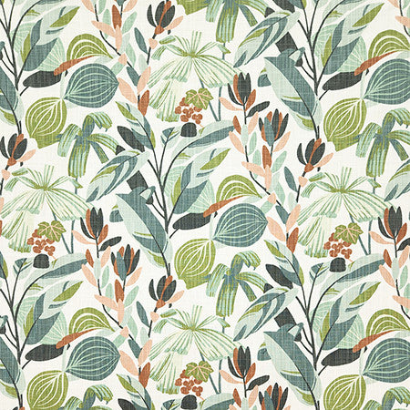 Leaf It Out Seafoam by Carole Fabric Dewdrop 100% Cotton-SSR Pakistan  25" V, 13 1/2" H HD 54"  - Fabric Carolina -