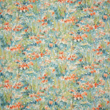 Sooner Than Later Marine by Carole Designer Fabric Blue Crush 55% Linen, 45% Viscose UK 25 1/8" V, 27" H HD 55"" - Swanky Fabrics -