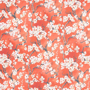 Cherry Blossom Persimmon by Carole Fabric