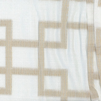 Every Corner Taupe by Carole Fabric Sheer Wonder 100% Polyester TURKEY N/A Horizontal: 7" and Vertical: 7 1/2" V 118" - Fabric Carolina -