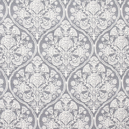 Live Your Life Silver by Carole Fabric Wellington 75% Cotton, 25% Linen-Stain Resistant KOREA 10,000 Wyzenbeek Double Rubs 17 1/2" V, 13 1/4" H HD 54.5"  - Fabric Carolina -