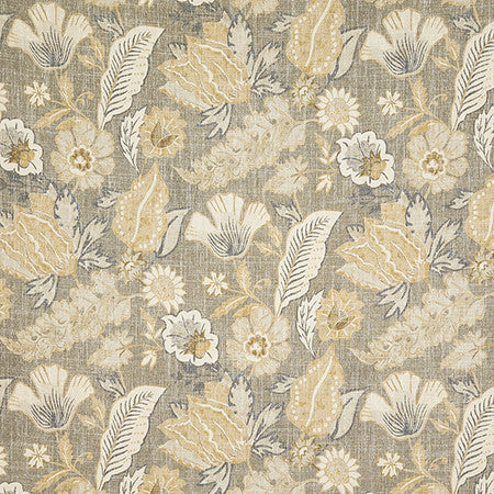 Lomilomi Gingerbread by Carole Designer Fabric First Impressions 36% Polyester, 26% Cotton, 22% Viscose, 16% Linen China 27" V, 13 1/2" H HD 55" - Swanky Fabrics -