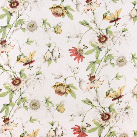 Dear Diary White Tea by Carole Fabric VIBRANCE 55% Linen, 45% Rayon- Soil & Stain Repellent Finished In USA Passes 15,000 Double Rubs Wyzenbeek 25 1/4" V, 27 " H HD 54"  - Fabric Carolina -