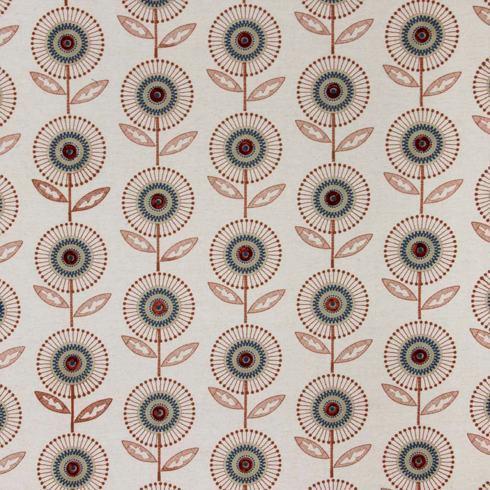 Hello Gorgeous Sienna by Carole Fabric Summer Garden 85% Cotton, 15% Linen India Passes 25,000 Circular Rubs Martindale Horizontal: 125 and Vertical: 75 54 - Fabric Carolina -