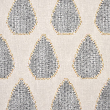 Might Have Known Black Pepper by Carole Fabric Artisan 36% Polyester, 26% Cotton, 22% Viscose, 16% Linen CHINA  27" V, 13 1/2" H 55"  - Fabric Carolina -
