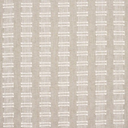 Over The Tracks Linen by Carole Fabric Artisan Base: 81% Cotton, 19% Poly. Embr: 100% Cotton INDIA N/A 2.13" V, 4" H 54.75"  - Fabric Carolina -