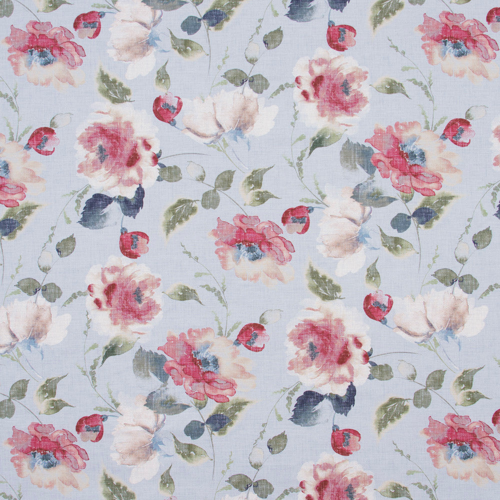 This Is Now Aqua by Carole Fabric Bluebird 100% Cotton S Korea Passes 15,000 Double Rubs Wyzenbeek Horizontal: 27 and Vertical: 26.5 54 - Fabric Carolina -